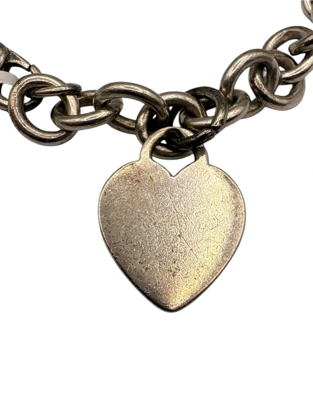 Tiffany & Co. Silver Heart Charm Link Bracelet